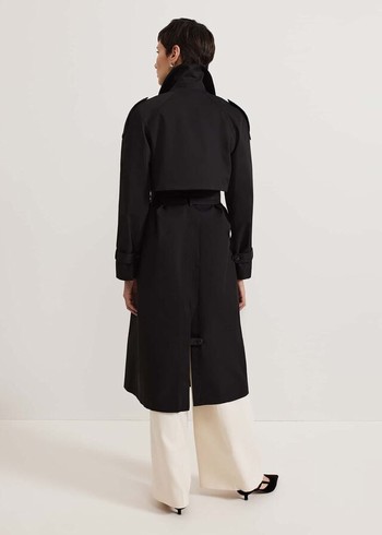 Phase Eight Avalie Trench Coats Black Australia | QS2460173